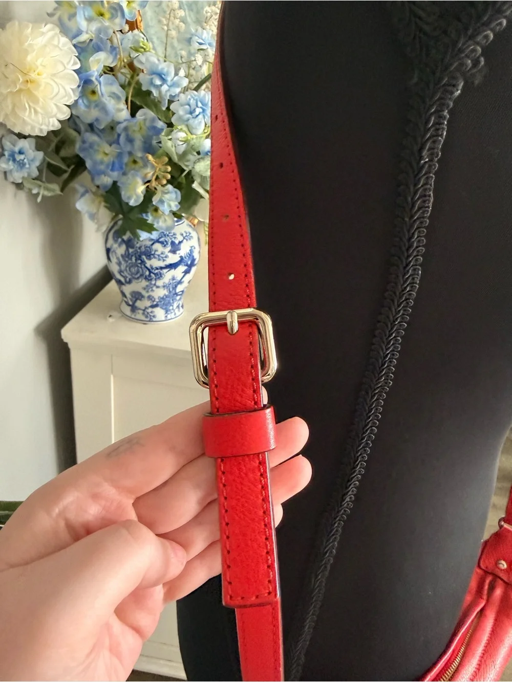 kate spade Pebbled Leather Crossbody Bag in Red